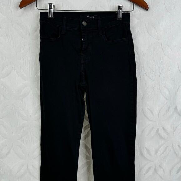 J Brand Maria High-Rise Skinny Jeans in Black Hewson Size 24 - Picture 5 of 11